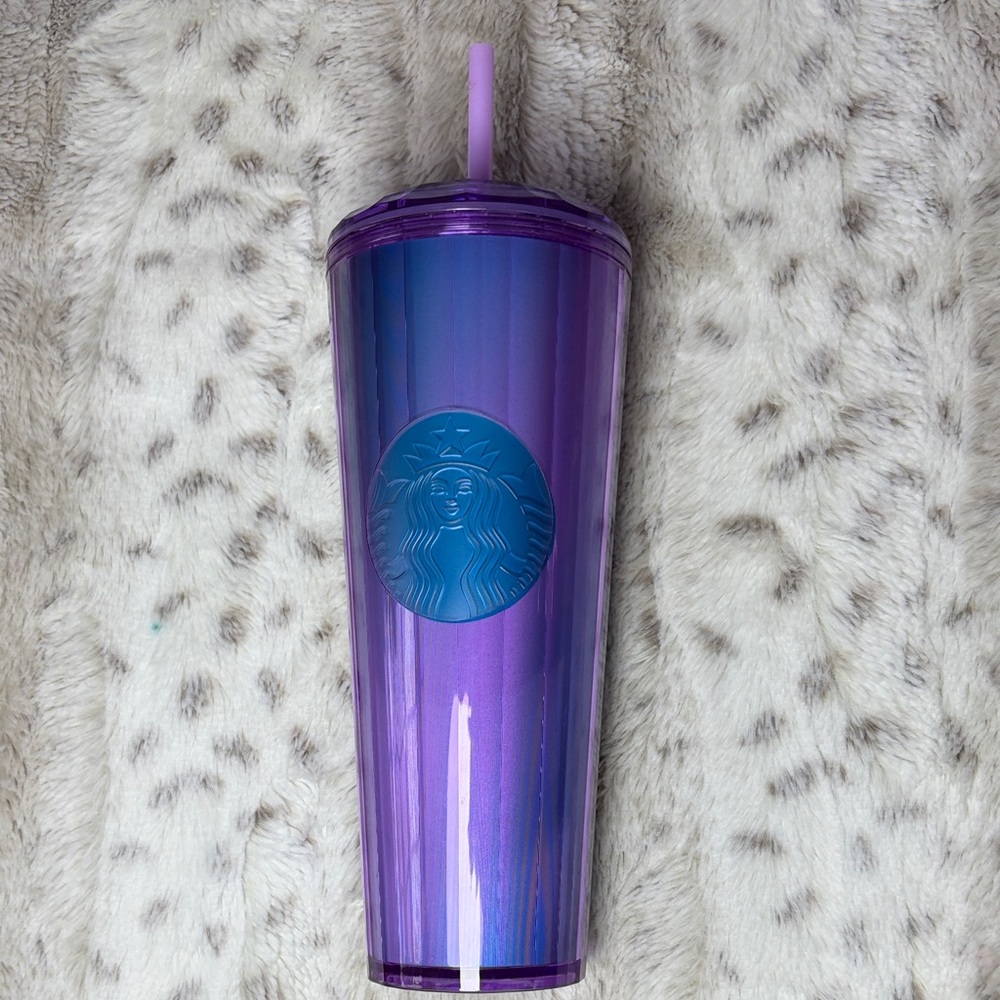 Starbucks Iridescent Purple Tumbler with Straw